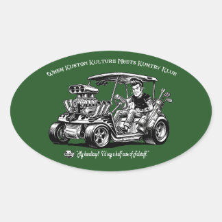 Als Kustom Kulture Kuntry Klub Konventies Ontmoet Ovale Sticker