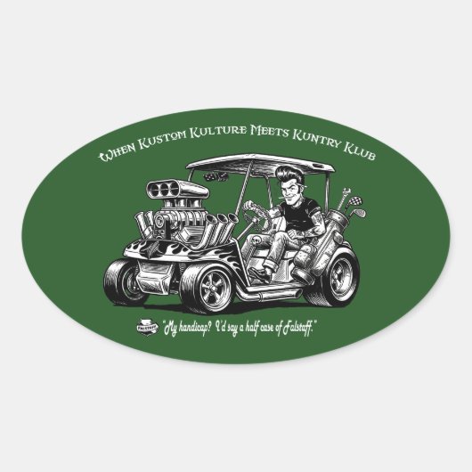 Als Kustom Kulture Kuntry Klub Konventies Ontmoet Ovale Sticker (Voorkant)