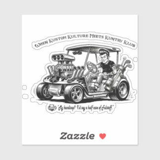 Als Kustom Kulture Kuntry Klub Konventies Ontmoet Sticker