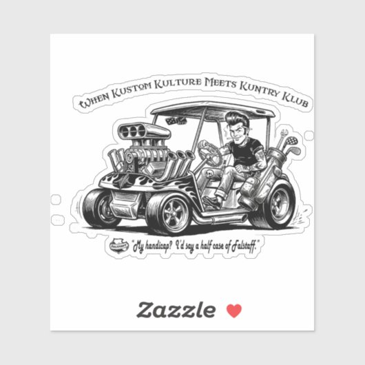 Als Kustom Kulture Kuntry Klub Konventies Ontmoet Sticker (Vel)