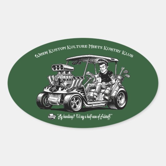 Als Kustom Kulture Kuntry Klub Konventions ontmoet Ovale Sticker (Voorkant)