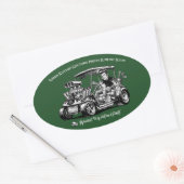 Als Kustom Kulture Kuntry Klub Konventions ontmoet Ovale Sticker (Envelop)