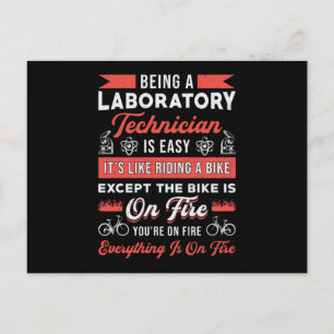 als laboratoriumtechnicus op het gebied van wetens briefkaart
