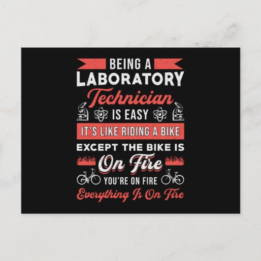 als laboratoriumtechnicus op het gebied van wetens briefkaart (Voorkant)
