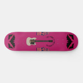 Als lammeren naar de slacht (roze schedel kroon) persoonlijk skateboard (Horizontaal)