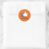 Als leer ronde sticker (Tas)