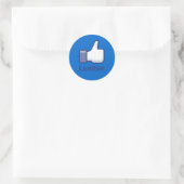 Als Leer Ronde Sticker (Tas)