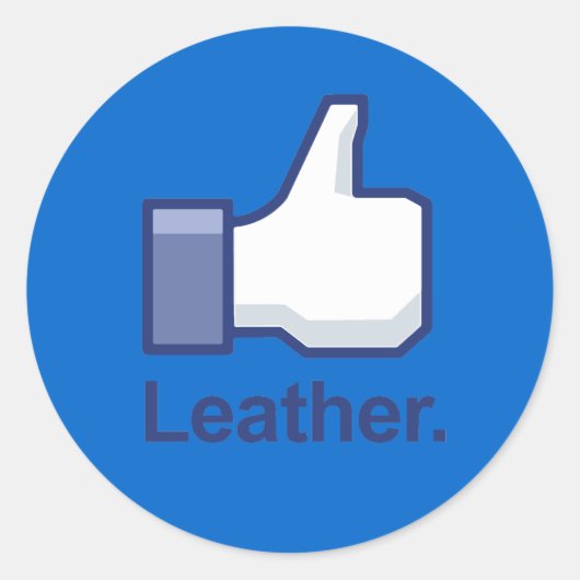 Als Leer Ronde Sticker (Voorkant)
