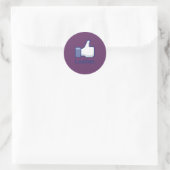 Als Leer Ronde Sticker (Tas)
