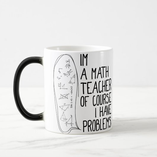 Als leraar Wiskunde heb ik natuurlijk problemen me Magische Mok (Links)