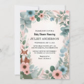 Als leuke wilde moeder om Wood Woodland Baby showe Kaart (Voorkant)