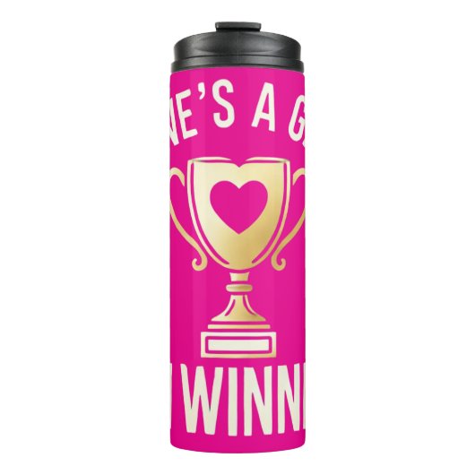 ❤️ Als Liefde een Spel is, Win Ik ❤️ Thermosbeker (Voorkant)