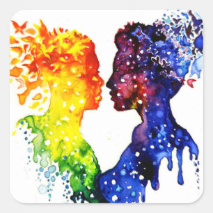 als liefde je slagvlinder geeft vierkante sticker