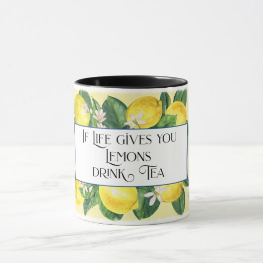 Als live geeft u citroenen kabouters geel blauw mok (Midden)