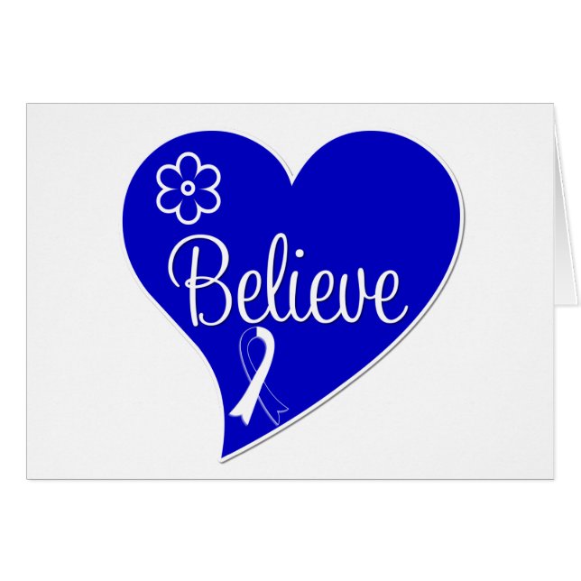 ALS Lou Gehrig Disease Believe Heart (Voorkant Horizontaal)