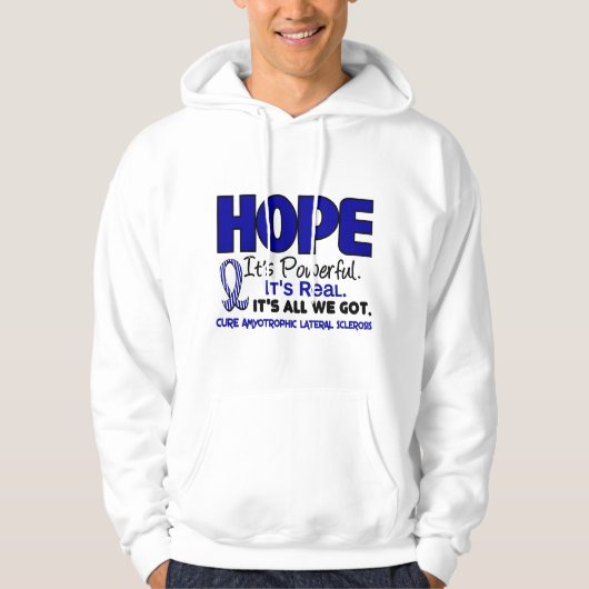 ALS Lou Gehrig's Disease HOPE 1 Hoodie (Voorkant)