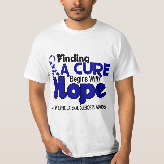 ALS Lou Gehrig's Disease HOPE 5 T-shirt (Voorkant)