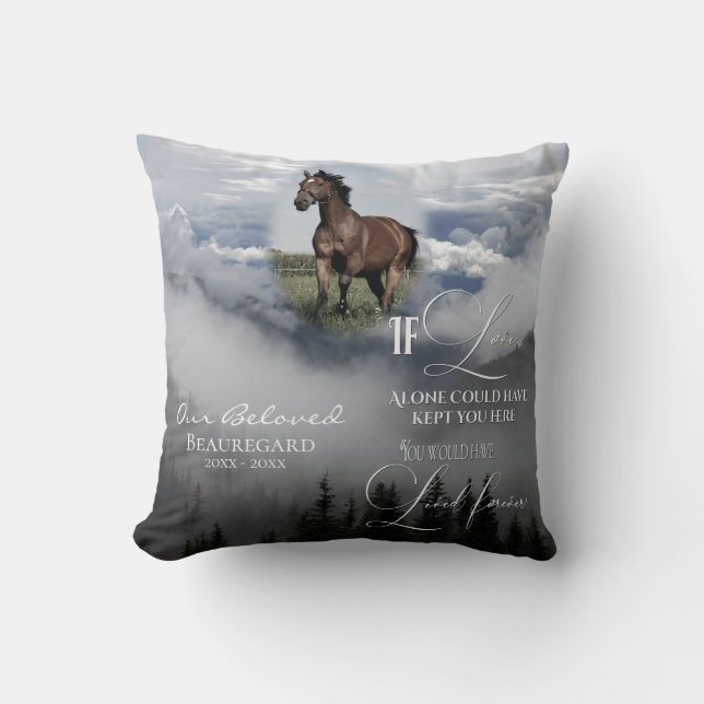 Als Love only Foggy Memorial PHOTO Prayer behandel Kussen (Voorkant)