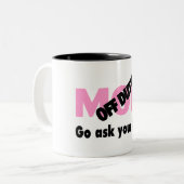 Als mama je vader vraagt tweekleurige koffiemok (Voorkant links)