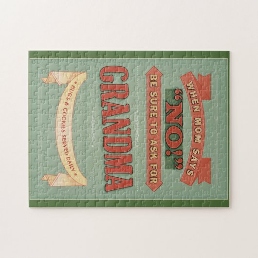 Als mama nee zegt, vraag dan om oma. puzzel legpuzzel (Horizontaal)