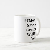 Als mama nee zegt zegt zegt oma ja grappig koffiemok (Voorkant rechts)
