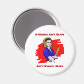 Als mama niet gelukkig is magneet (Voorkant / Achterkant)