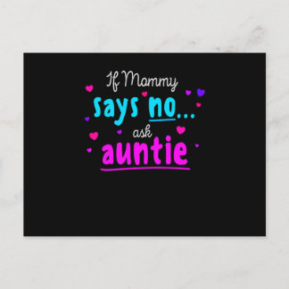 Als mama zegt dat ze het niet vraagt aan tante briefkaart