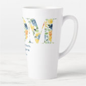 Als mama's als bloemen waren - Floral MOM Letters Latte Mok (Rechts)