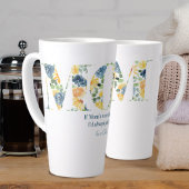 Als mama's als bloemen waren - Floral MOM Letters Latte Mok