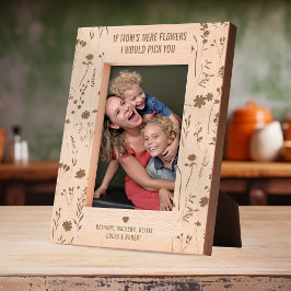 Als mama's bloemen waren gegraveerde lijstjes