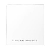 Als man denk ik in zijn hart, net als hij notitieblok (Voorkant)