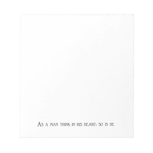 Als man denk ik in zijn hart, net als hij notitieblok (Voorkant)