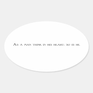 Als man denk ik in zijn hart, net als hij ovale sticker
