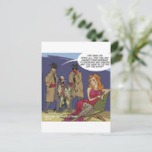 Als mannen in het nauw komen is het grappig briefkaart (Staand voorkant)