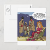 Als mannen in het nauw komen is het grappig briefkaart (Voorkant / Achterkant)