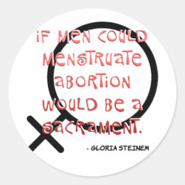 Als Mannen kunnen menstrueren Ronde Sticker