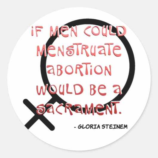 Als Mannen kunnen menstrueren Ronde Sticker (Voorkant)