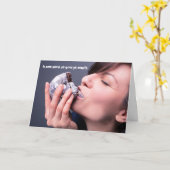 Als mannen zo goed waren als donuts leuk wenskaart kaart (Gele Bloem)