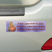 Als Mary geboren is... Bumpersticker (Op auto)
