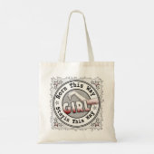 Als meisje geboren   tote bag (Achterkant)