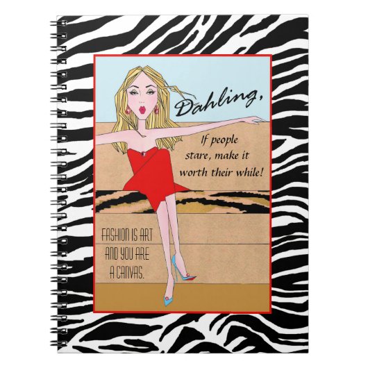 "Als mensen staren, maak het de moeite waard!" Notitieboek (Voorkant)