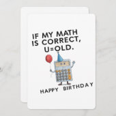 Als mijn berekening klopt ben jij oud Funny Vader  Feestdagenkaart (Voorkant / Achterkant)