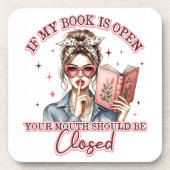 Als mijn boek open is… bier onderzetter (Voorkant)