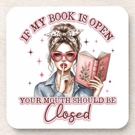 Als mijn boek open is… bier onderzetter (Voorkant)