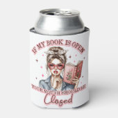 Als mijn boek open is... blikjeskoeler (Blikje Voorkant)