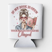 Als mijn boek open is... blikjeskoeler (Voorkant)