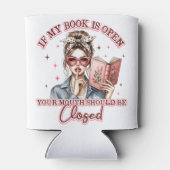 Als mijn boek open is... blikjeskoeler (Achterkant)