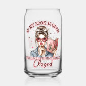 Als mijn boek open is… blikvorm glas (Voorkant)