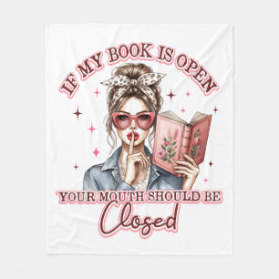 Als mijn boek open is… fleece deken