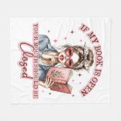 Als mijn boek open is… fleece deken (Voorkant (Horizontaal))